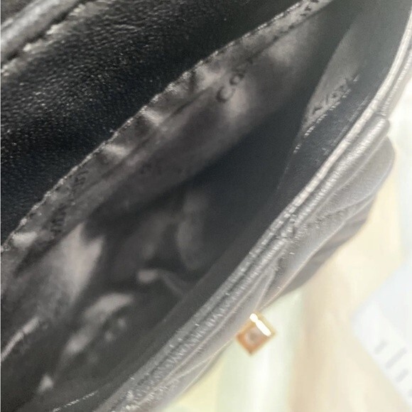 CALVIN KLEIN QUILTED FAUX LEATHER CROSS BODY PURSE SMALL BAG Black - Picture 4 of 10